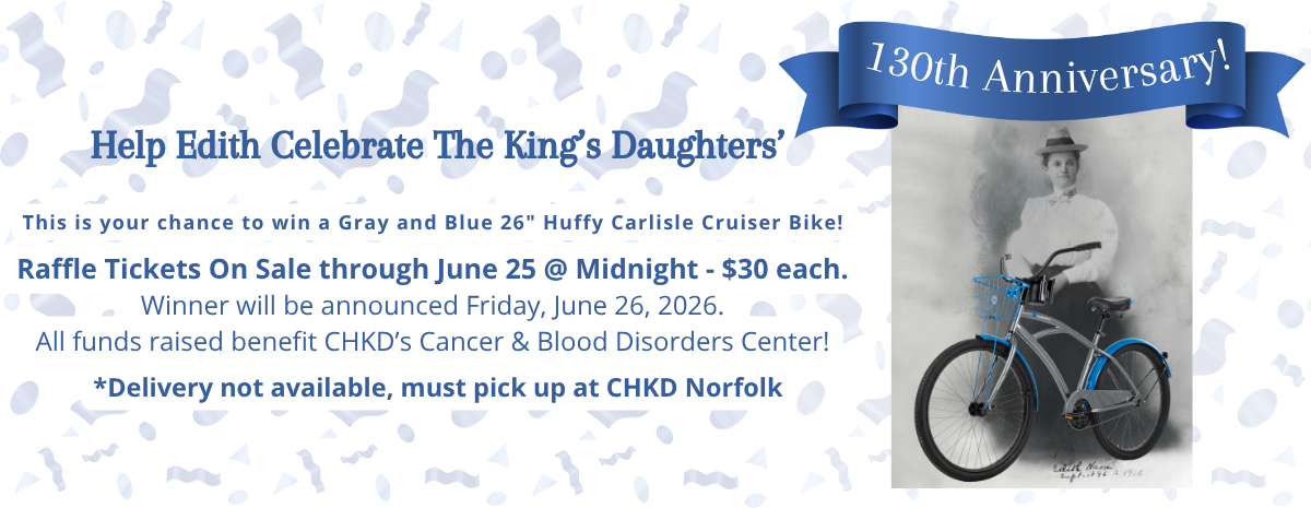 The King's Daughters' Anniversary Bike Raffle!
